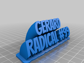 gerard uro radical personalizado 3d print model - Mito3D