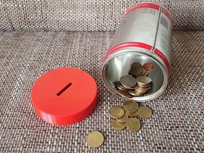 money box illy coffee tin bank blizzy can coins container decor drink extra fun kids model organizer piggy recycle recycling reuse reuseable save toy toys upcycle upcycling useful 3d print model - Mito3D