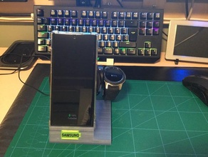 samsung galaxy note 10, plus le qi station de charge watch 10 stand pour téléphone 3d print model - Mito3D