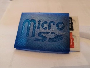 6x micro sd card slim holder storage 3d print model - Mito3D