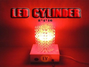 riesige led-Zylinder arduino elektronische led - leds led-cube rgb tabletop 3d print model - Mito3D