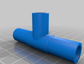 t joint 9 mm id 9mm od pipes 3d print model - Mito3D