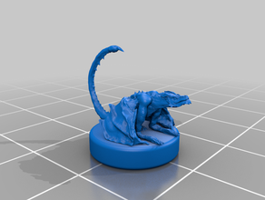pseudodragon 1 60 scale + 2x size dnd mini miniature dragon zelda 3d print model - Mito3D