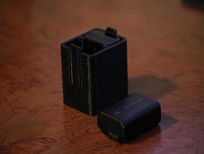 sony çift pil tutucu kamera Organizatör basit 3d print model - Mito3D
