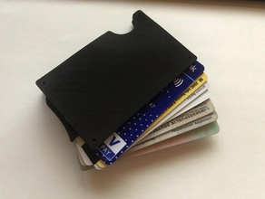 minimalista y delgado cartera Impreso en 3d tarjeta de credito la crédito estuche para tarjetas titular goma banda slim billetera 3d print model - Mito3D