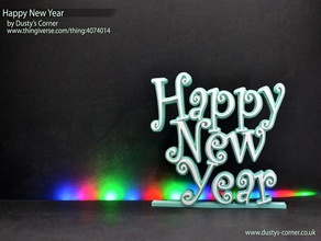 happy new year 3d print model - Mito3D