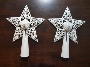christmas tree topper star decoration ornament 3d print model - Mito3D