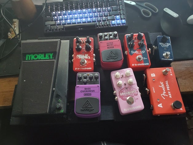 guitar effects pedalboard build your own 3D print model - Mito3D