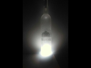 belvedere vodka bottle stand lamp absolver bottlestand greygoose led ledlamp ledlight raspberry pi 3d print model - Mito3D