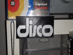 Disko logo Alman tv programı 3d print model - Mito3D
