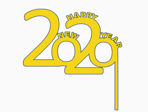 mutlu yeni yıl 2020 maske feliz&ntilde bir ey feliz ao nuevo yılınız kutlu olsun 3d print model - Mito3D