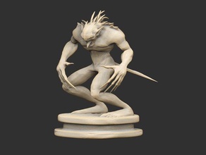 fable balverine statua lupo mannaro 3d print model - Mito3D