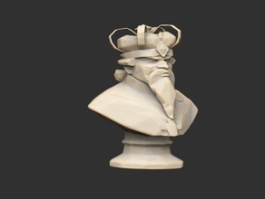 small bust statue king & queen fable 3d print model - Mito3D