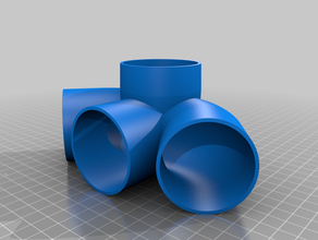 three knee hub 3d print model - Mito3D