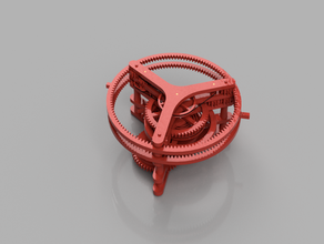 mekanik saat clockwork yüzü zaman kasırga duvar saati 3d print model - Mito3D
