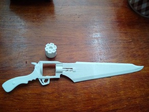 gunblade la cuchilla pistola de hoja espada 3d print model - Mito3D