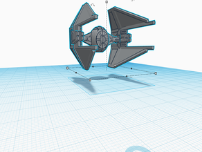 star wars tie interceptor 3d print model - Mito3D