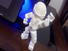 space man alien astronaut rocket 3d print model - Mito3D