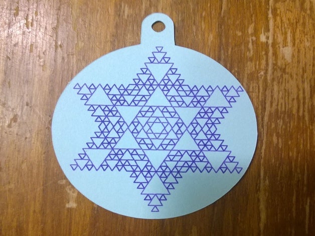 sierpinski fractal snowflake ornament christmas ornaments decoration 3D print model - Mito3D
