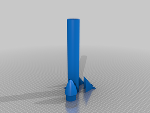 model rocket hr&t flying hobby rocketry rockets working 3d print model - Mito3D