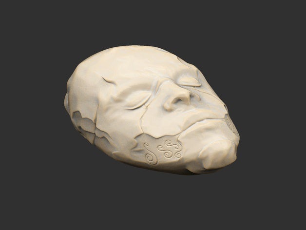 brisé la statue de tête antique cassé fable ruine les ruines 3D print model - Mito3D