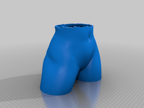 sculpture lamp simple butt arsch e14 female body torso lampe popo 3d print model - Mito3D