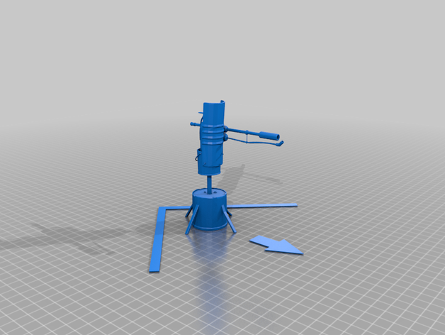 chama torre de ferrugem flameturret 3D print model - Mito3D