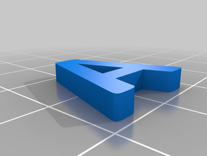 basit harfler alfabe 3d print model - Mito3D