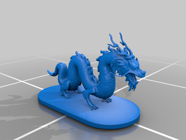 chinese dragon miniature 3D print model - Mito3D