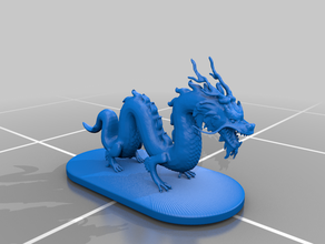dragon chinois miniature 3d print model - Mito3D
