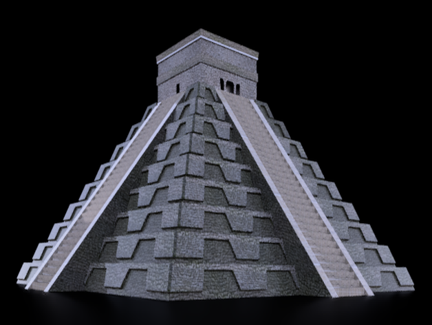 la pyramide de kukulkan antique construction chichen itza el castillo maya temple 3D print model - Mito3D