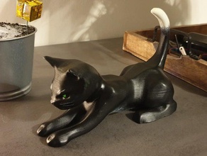 chat tir stretched cat 3d print model - Mito3D