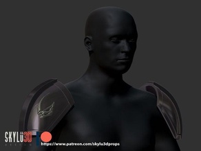 mando beskar shoulder armor mudhorn signet mandolorian 3d print model - Mito3D