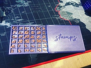 36 slot stamp organizer holder crafts 3d print model - Mito3D