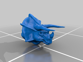 triceratops bobafps dino head 3d print model - Mito3D