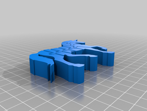 flexi unicorn Anahtarlık baskı sevimli tek boynuzlu at 3d print model - Mito3D