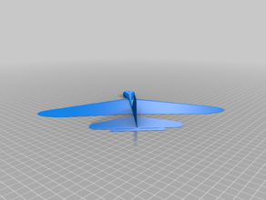 bukobot fly - mod7 printable glider airplane pla test print tevo tarantula pro toy 3d print model - Mito3D
