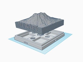 Mountain tütsü koni standı merapi hill kutusu brülör tutucu Endonezya java monte edin duman vulcan yanı başında 3d print model - Mito3D