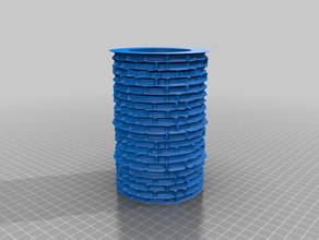 unregular Wand rolling pin 3d print model - Mito3D