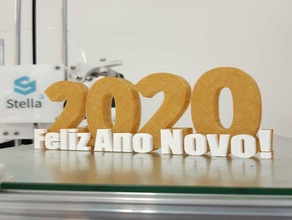 feliz ano novo 2020 yeni yılınız kutlu olsun yıl reveillon 3d print model - Mito3D