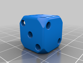 dice cube w&uuml rfel 3d print model - Mito3D