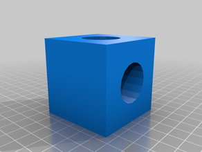 3 furo do cubo o fluxo de ar buraco transferência água 3d print model - Mito3D