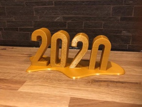 2020 de año nuevo 3d print model - Mito3D