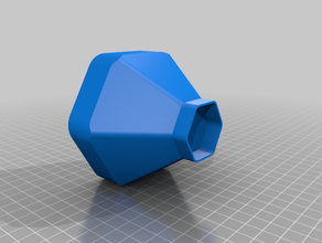 hexagon smoker tube funnel 3d print model - Mito3D