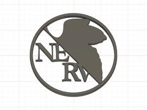 logo de nerv evangelion simple 3d print model - Mito3D