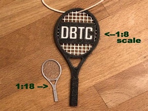 scale tennis racket racquet model 3d print model - Mito3D
