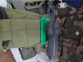 Schnittstelle molle-holster imi cytac adaptateur gun - molle molle-system Pistole pistolet 3d print model - Mito3D