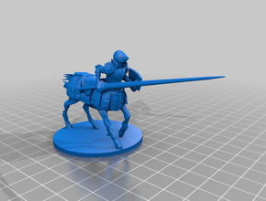 centaur cavalier kitbash customized dnd miniature dungeons dragons miniatures 3d print model - Mito3D