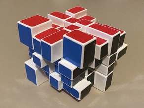 mirror 4x4 4x4x4 bump cube 3d print model - Mito3D