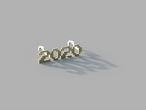 réveillon du nouvel an, lunettes de 2020 3d print model - Mito3D